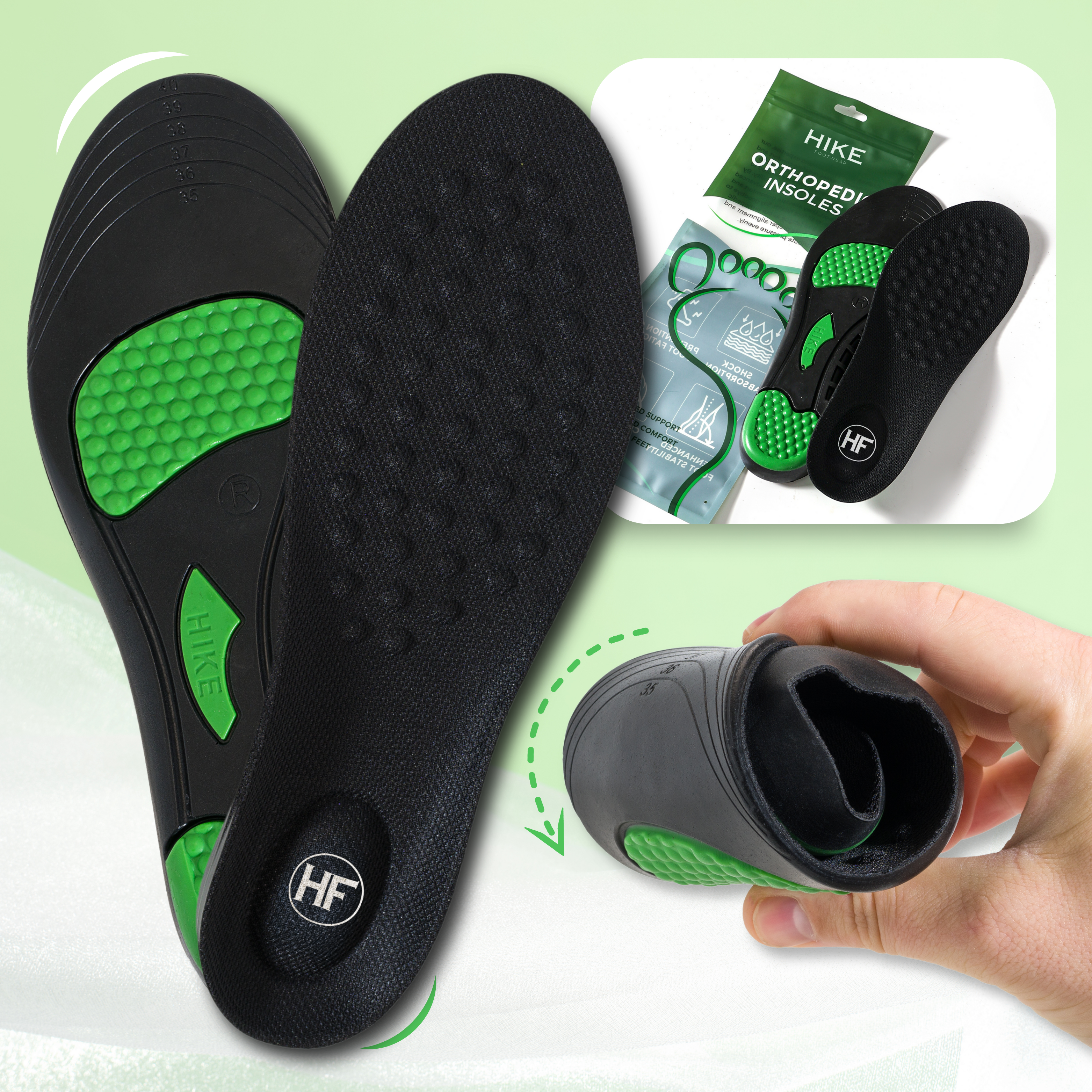 HIKE® Orthopedic Soles - smärtlindrande och stötdämpande fotinlägg