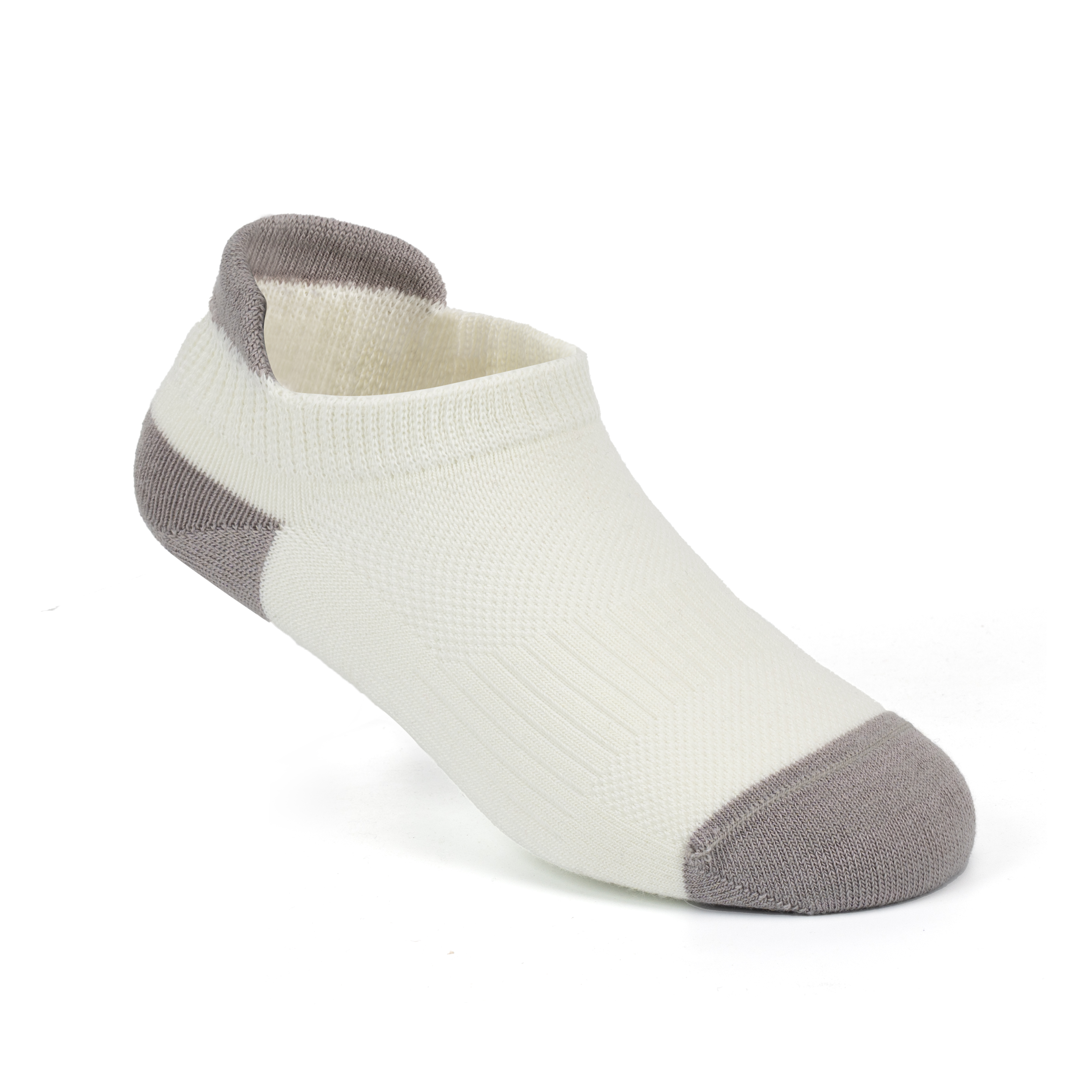 [HF Low-Cut Comfort Socks - White / Gray]