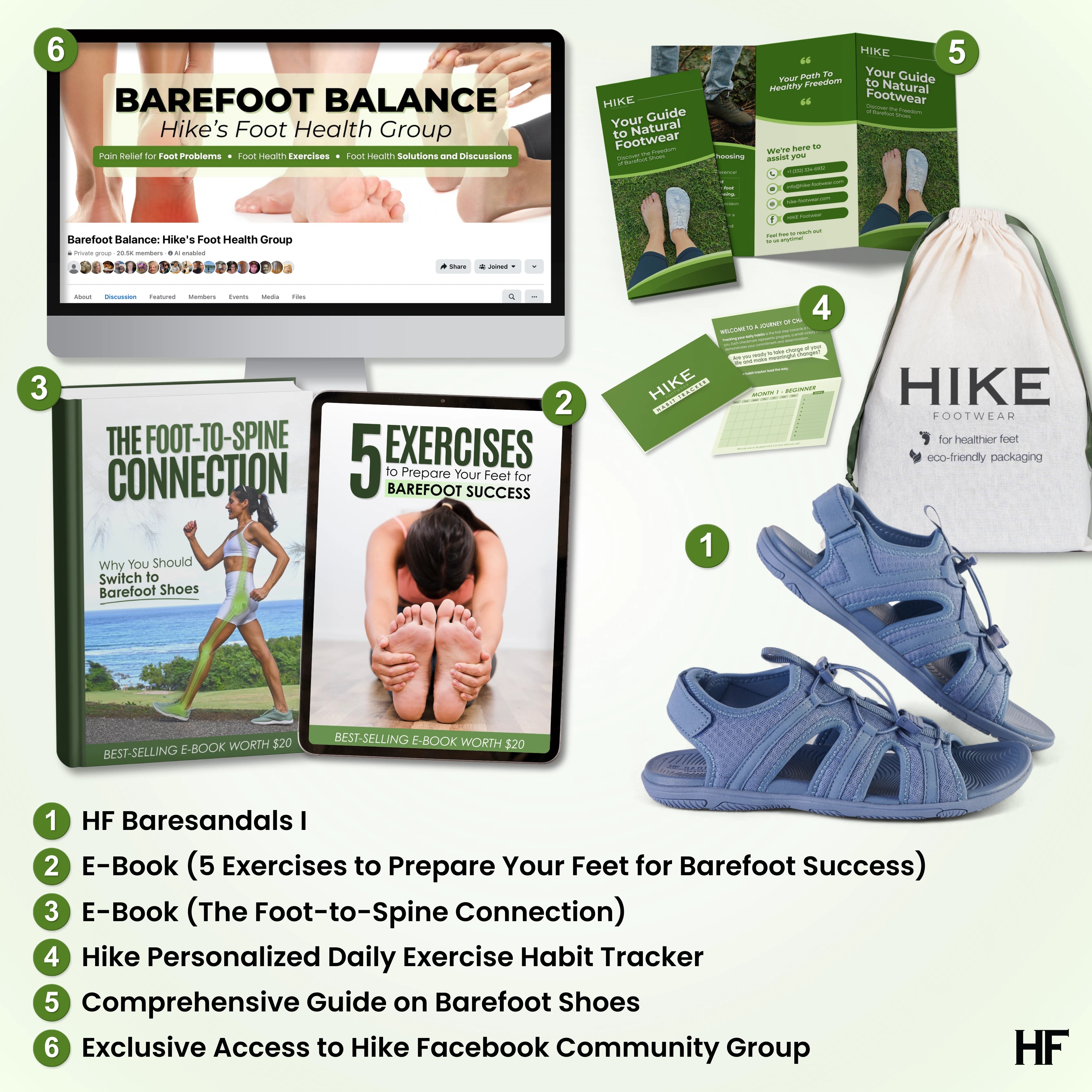 HF Baresandals I – Ergonomisk sula & ultralätta barfotaskor (unisex)