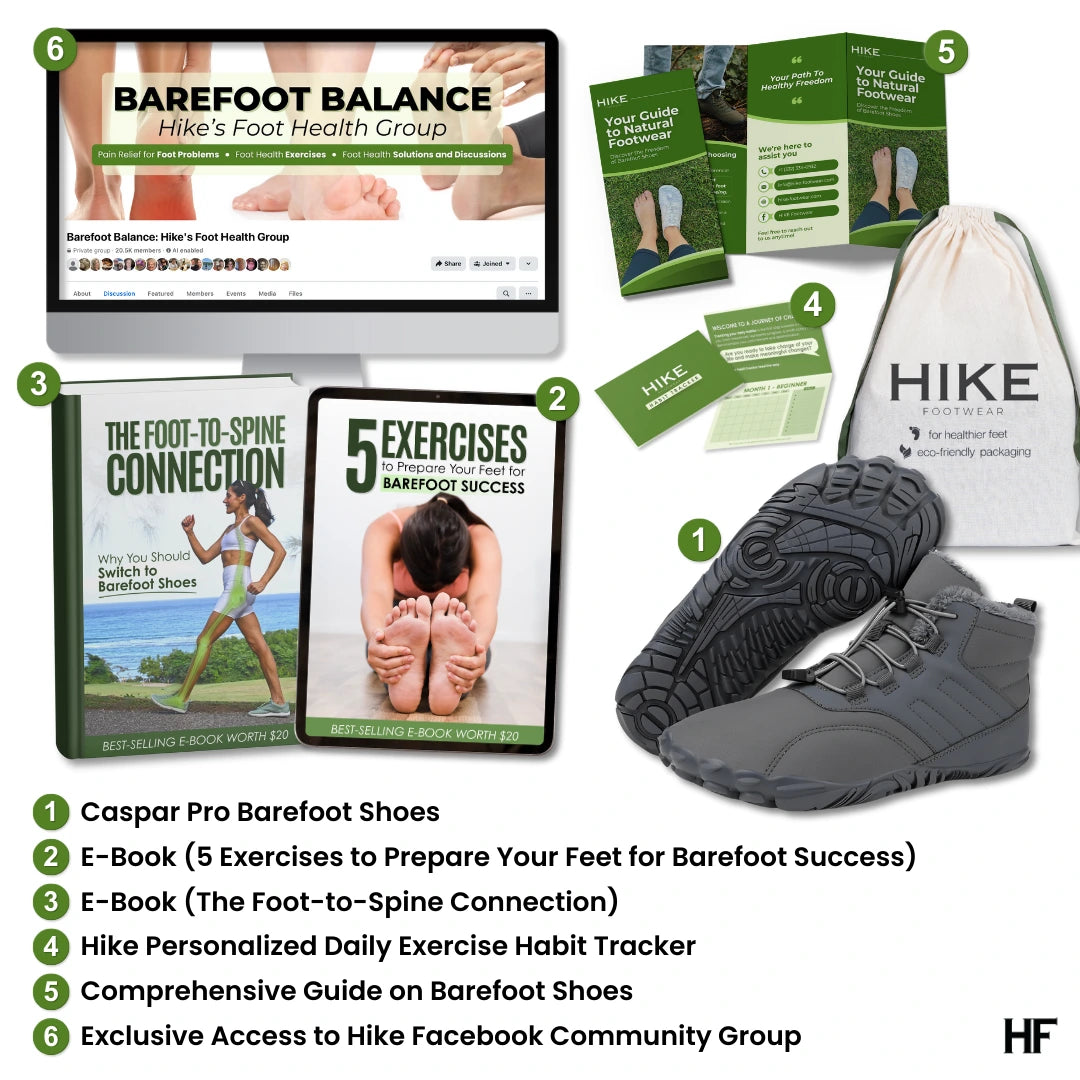 Caspar Pro - halksäkra & vattentäta barfotaskor för vinterbruk(unisex)