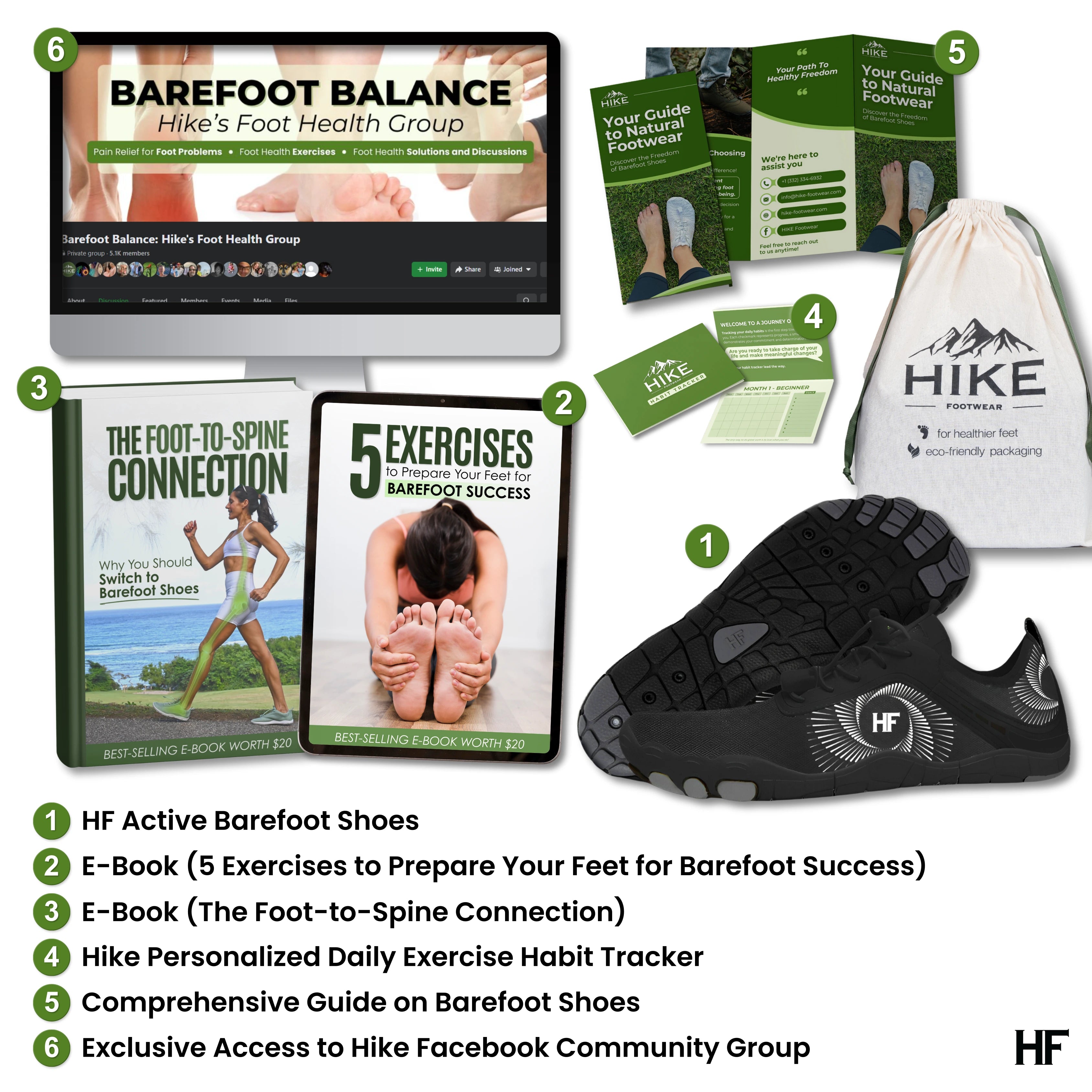 HF Active - Barfotaskor för en aktiv livsstil och smärtlindring (unisex)