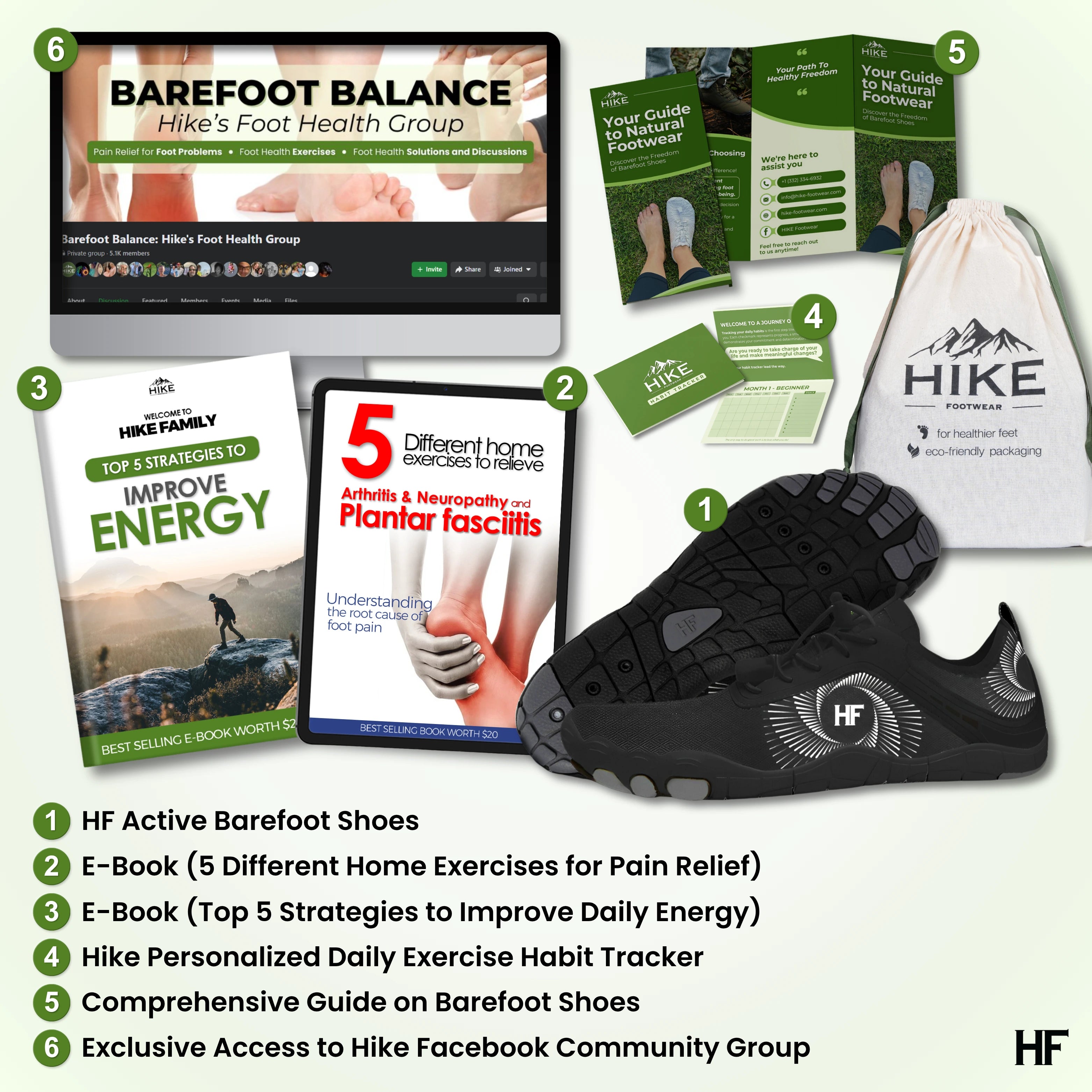 HF Active - Barfotaskor för en aktiv livsstil och smärtlindring (unisex)